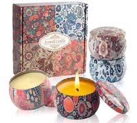 Auralome Scented Candles Gifts for Women - Soy Wax Natural Candle Set Aromatherapy Outdoor Indoor Small Aroma Candle Gift 4 PCS 4.4 Oz for Mothers Day Birthday Valentines Christmas Home Spa Bath Yoga