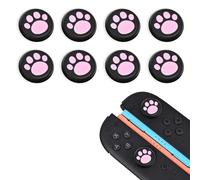 Auralura 4 Pair/8 Pcs Cat Paw PS4 Controller Thumb Grips-Silicone Joystick Button Caps-Analog Thumbsticks Cover Set Compatible with Switch Pro and PS4 PS5 Controller Pink