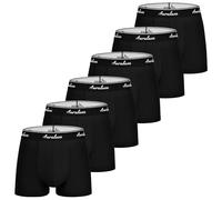 Auraluxe Mens Boxers Shorts Multipack Cotton Underwear Breathable Comfortable Trunks Classic Stretch Tagless Underpants, 6 Pack（Black*6，L