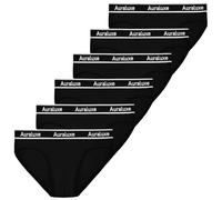 Auraluxe Men's Briefs Bamboo Underwear Stretch Classic Breathable Sports Tag-free Underpants 6 Pack(Black*6,L)