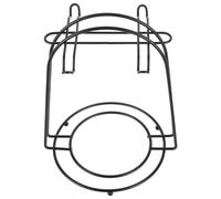 AURARMLET Tea Cup Holder Rack with 4 Hooks, Iron Countertop Stand | Open Draining Base, Black Finish, for Saucers and Glass Cups, Tabletop Display and Compact Kitchens