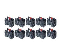 Auratrove 10Pcs Pushbutton Switch Auxiliary Contacts, Copper NO/NC for XB2 BE101C BE102C 22mm, 10A Industrial Control Parts