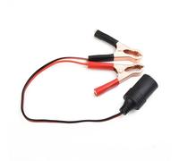 Auratrove 12V-24V Car Battery to Socket Adapter, 10A Heavy Duty Clip Cable for Air Vacuum Cleaner, 30cm Black Red