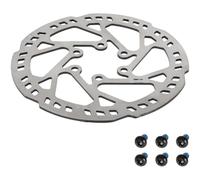 Auratrove 140mm 6-Hole Disc Brake for rotor for Kukirin G3 and for g3 pro Electric Scooters with Mounting Screws, Silver Aluminum Alloy Replacement Part