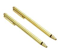 Auratrove 2 Pack 99.9% Copper Detector Rods, Telescopic Metal Dowsing for Water Gold Finding, Portable 55cm Brass Probe Tools