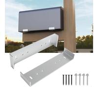 Auratrove 2 Pack Aluminum Mailbox Mounting Bracket for 8 Inch Wide Floor, Rust-Resistant Metal Support with Screws, Silver