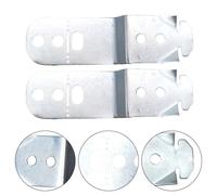 Auratrove 2 Pack Dishwasher Mounting Bracket Kit for 00619985 AP4538351 00628371 00605007, Metal Side Clips Hardware Replacement Part 9x2.5cm