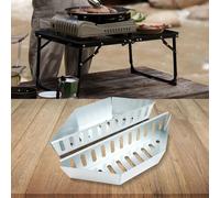 Auratrove 2 Pack Stainless Steel Charcoal Baskets for Kettle BBQ Grills, Outdoor Cooking Accessories for Direct and Indirect Heat, Smoky Flavor