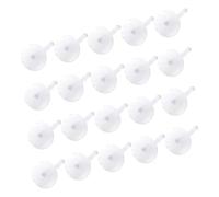 Auratrove 20 Pack Clear Rubber Bait Stops for Hair Rig, Luncheon Meat & Paste Carp Fishing Terminal Tackle, Reusable Buoyant Plastic Style (14mm/20mm)