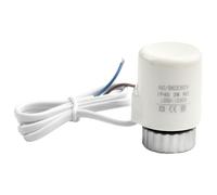 Auratrove 230V Floor Heating Manifold Actuator M30x1.5mm Threaded 2-Wire NC/NO Radiator Valve Motor IP54 Compact Design for Underfloor Heating Systems White