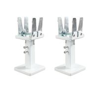 Auratrove 2PCS Steel Radiator Floor Bracket, Adjustable Height 14-21cm for Panel Heating, Stable Carbon Steel Fixed Foot Stand