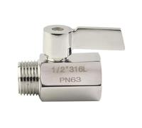 Auratrove 304 Stainless Steel Shower Shut-Off Valve, G1/2 NPT Quick Control Ball Valve for Water Saving, Leakproof Fit for Home Bathroom RV Kitchen