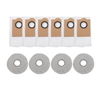 Auratrove 4 Mop Pads and 6 Dust Bags for for lefant for m3 Gen1 for gen2 Robot Vacuum, Microfiber Cleaning Cloth and Clog-Free Dust Collector Kit