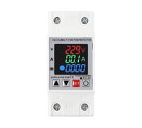 Auratrove 63A 230V Din Rail Voltage Protector, 3-in-1 Display Over Under Current Relay, Adjustable 80V-300V Protection for Home