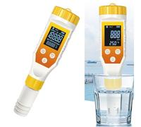Auratrove 7-in-1 Hydrogen Water Tester, Digital pH ORP Salinity Temperature Meter with Backlight for Pools Spas Beverages