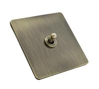 Auratrove 86 Type Green Bronze Stainless Steel Switch Panel, 1/2 Way for toggle Wall Plate for Standard Bottom Box, Modern Brushed Finish for Home Office, Gang