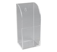 Auratrove Acrylic Remote Control Holder, Wall Mount Storage Box for TV AC Organizing, Clear Single Grid 65x50x140mm