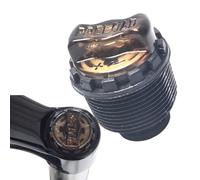 Auratrove Aluminium Alloy Mountain Bike Front Fork Adjustment Knob 25.4-31.6mm, Rotary Control for Soft Hard Suspension Tuning, Black Repair Part