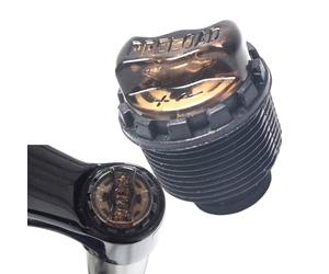 Auratrove Aluminium Alloy Mountain Bike Front Fork Adjustment Knob 25.4-31.6mm, Rotary Control for Soft Hard Suspension Tuning, Black Repair Part