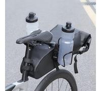 Auratrove Aluminum Alloy Rear Rack for stabilizer with Dual Water Bottle Holder Adapter, Anti-Shake Mount for Saddle Bag, Black 12x14x11cm