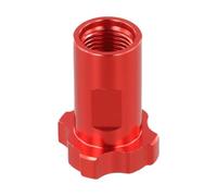 Auratrove Aluminum Spray Adapter, M16x1.5P Inner Outer Thread Connector, Red Hex Design for Paint Pot Sealing and Auto Repair