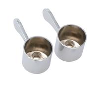 Auratrove Basin Sink Tap Reviver Kit, 1/4 Turn Lever Heads Replacement for Broken Taps, Chrome Finish on Solid Brass Handles Pair