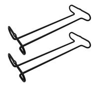 Auratrove Black Stainless Steel Wall Mounted Wine Glass Rack, 2 Pack Hanging Stemware Holder for Kitchen Bar Cabinet, Space Saving Storage Organizer 28x12x4cm