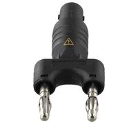 Auratrove BNC Female to Dual Banana Adapter for Oscilloscope Probe, High Stability Socket for Circuit Debugging and Lab Use, Black and Red