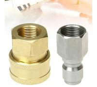Auratrove Brass Pressure Washer Quick Release Coupling G3/8 Male Female Fitting Connector for High Power Hose Garden Water Cleaning Tool