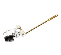 Auratrove Brass Side Mount Toilet Tank Lever Flush Handle, Chrome Push Button Replacement for Standard Front Angle Mount Tanks
