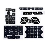 Auratrove Button Repair Decal Sticker, For for for Mercedes for Benz C E for SLK CLS A B for GLK Class Radio AC Control Overlay, Black Vinyl With White Lettering Set
