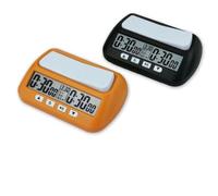 Auratrove Digital Chess Clock with Count Up Down Timer, Electronic Board Game Watch for Chess Tournament Club, Large Buttons Bonus Delay Modes, Portable ABS Timer Black or Orange