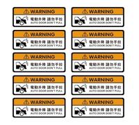 Auratrove Electric Tailgate Sticker, Reflective Caution Decal for Car Trunk, Do Not Pull for Auto Liftgate Safety, Orange White PVC, 10 Pack