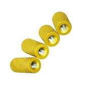 Auratrove Emery Polishing Heads, Vacuum Brazed Grinding Tools for Marble Granite, 4pcs Gold Burr Bits for Wet Dry Stone Carving