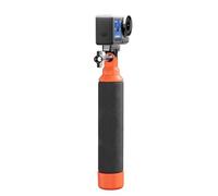 Auratrove Floating Handle for Insta360 X5/X4 and for dji Action, Anti-Sink Grip with Adjustable Wrist Strap, 1/4 Screw Mount for Surfing Snorkeling, Orange Black