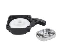 Auratrove for recoil Pull Starter Assembly for Strimmers, Lawn Mowers and Brush Cutters, 8 cm x 8 cm x 3 cm Black & Silver Replacement Part, Includes Starter Claw Pawl and Inner Cog