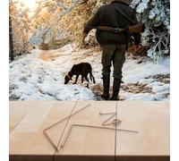 Auratrove Gold Brass Dowsing Rods Set with Pendulum, 4-Piece Divining Tools for Water Vein Hunting, Adjustable L-Shape Metal Detectors with Cloth Bag