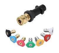 Auratrove High Pressure Foam Nozzle Kit with 1/4 Inch Quick Connect Adapter for Karcher, ABS Brass Spray Jet for 3500 PSI Power Washer Cleaning, 8 Pieces