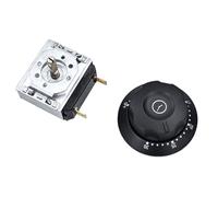 Auratrove Mechanical Timer Switch 30/60/90/120 Min with Bell, 16A 250V Metal Knob for Microwave Oven Rice Cooker Steamer