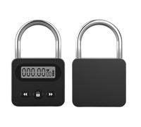 Auratrove Metal Timer Lock with LCD Display, 999 Hour Electronic Timing Padlock, USB Rechargeable Auto for unlock for Self Control Training