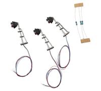 Auratrove N Scale Model Railroad Track Signals, 2-LED Red Green Block Lights for Railway Layout, 3-Pack 12V Pre-Wired with Resistors