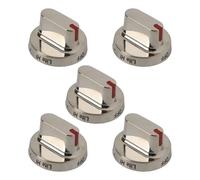 Auratrove Pack Heavy Duty Gas Stove Control Knob for Samsung Range Oven DG64-00347A, Silver ABS for dial with Steel Ring, 2.4 Inch Replacement Parts
