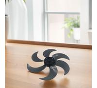Auratrove Plastic 6-Blade Fan Replacement for 16 Inch Standing and Table Fans, 400mm Grey Pedestal Fan Blades with Nut Cover for Easy Installation and Cleaning