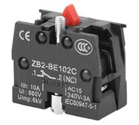 Auratrove Push Button Switch, 10A 600V ZB2-BE101C NO ZB2-BE102C Joystick, 22mm Mounting Hole Industrial Control Black