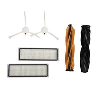 Auratrove Replacement Accessories Kit for DREAME D20 Plus Vacuum Cleaner, Includes 1 Double Roller Brush + 2 Side Brushes + 2 Filters, Nylon and Plastic Construction with Easy Snap-In Installation