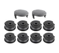 Auratrove Replacement Spools and Covers for for bosch Easygrass ART 23 SL, 26 SL, 10 Pack with 1.6mm Line, 4.9m Length per Spool