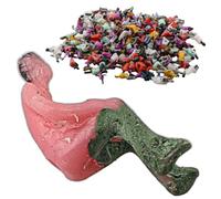 Auratrove Seated Painted Model People Figures, 1:100 Scale Railway Sitting Passengers for Train Layouts and Sand Table Scenes, 200 Pack Multicolor Plastic Miniatures