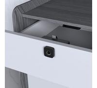 Auratrove Semi-Embedded Fingerprint Drawer Lock, Punch-Free Electronic Cabinet Lock for Office Home, 35mm Low Profile, Black