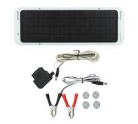 Auratrove Solar Trickle Charger, 12V Battery Maintainer with Crystalline Silicon Panel for Car RV Boat Motorcycle, IP65 Weatherproof for outdoor power Keeper