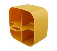 Auratrove Stackable Storage Basket with Handle, Multipurpose Plastic Organizer Bin for Home Office, Cosmetic & Craft Supplies, Non-Slip Foam Base, Pink